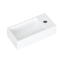 Sabina 405mm Gloss White Left Bowl Wall Hung Basin